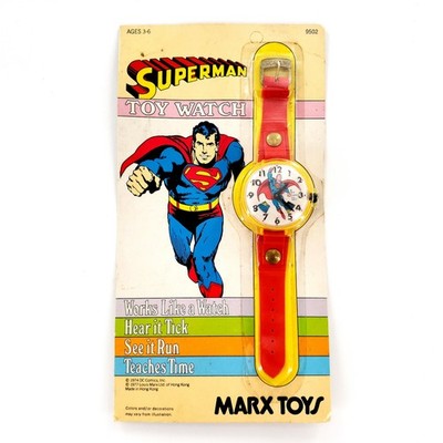 Vintage 1977 Marx Toys Superman Toy Watch 9502 Brand New On Card