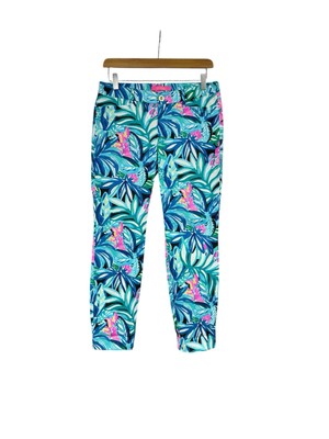 Lilly Pulitzer Kelly Skinny Ankle Pant Maldives Green Hype It Up Women's Size 4