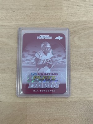 DJ Bordeaux 2025 Leaf Football Nation 1/1 Printing Plate