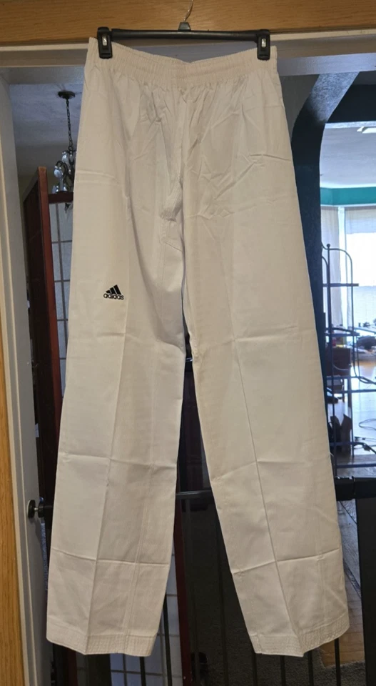 Nuevo con etiquetas Adidas Para Hombres Adichamp-II Blanco Juego de 2 Piezas Taekwondo -- TALLA 8 Foto 3 de 4