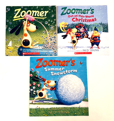 3 Lot Children's Picture Books by Ned Young: Zoomer Series - Paperbacks