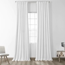 3 White Exclusive Fabrics Furnishings Blackout Curtains Durable 100 COTTON