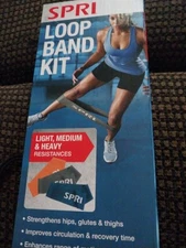 SPRI FLAT LOOP BAND KIT, light, medium and heavy resistance Bands Brand New