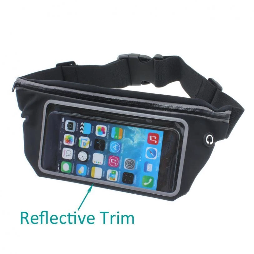 RUNNING WAIST BAG BELT BAND SPORTS GYM WORKOUT CASE COVER POUCH for PHONES - Image 4 of 4