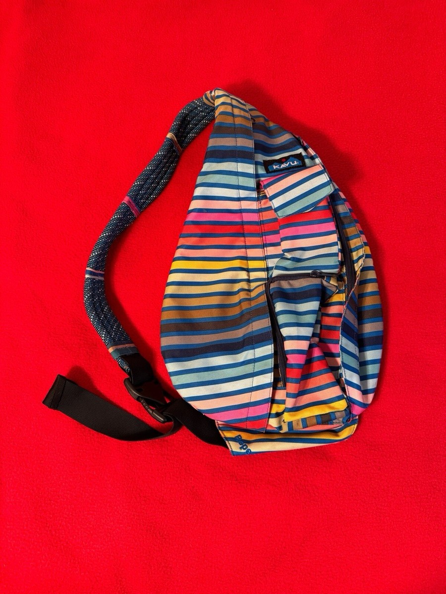Kavu Chroma Rope Sling Crossbody Bag Multi-Color Stripes 