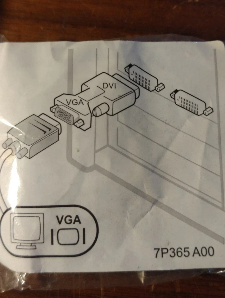 DVI-M 12 pin to 15 pin VGA-F ADAPTER - WHITE - NEW  - Image 2 of 2
