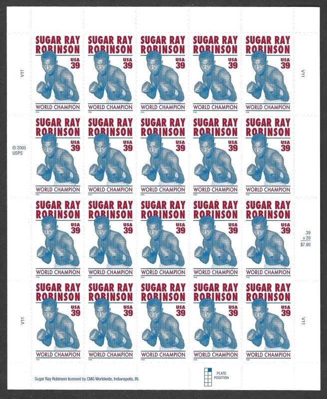 US Scott #4020 39¢ Sugar Ray Robinson, Boxer MNH Pane of 20 -. 2006