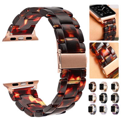 For Apple Watch 11 10 9 8 7 SE 3 2 Resin Link Band Bracelet 40/44/41/45/42/46mm