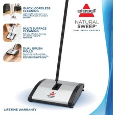 Bissell "Natural Sweep" Dual Brush Multi-Surface Floor Sweeper NEW!
