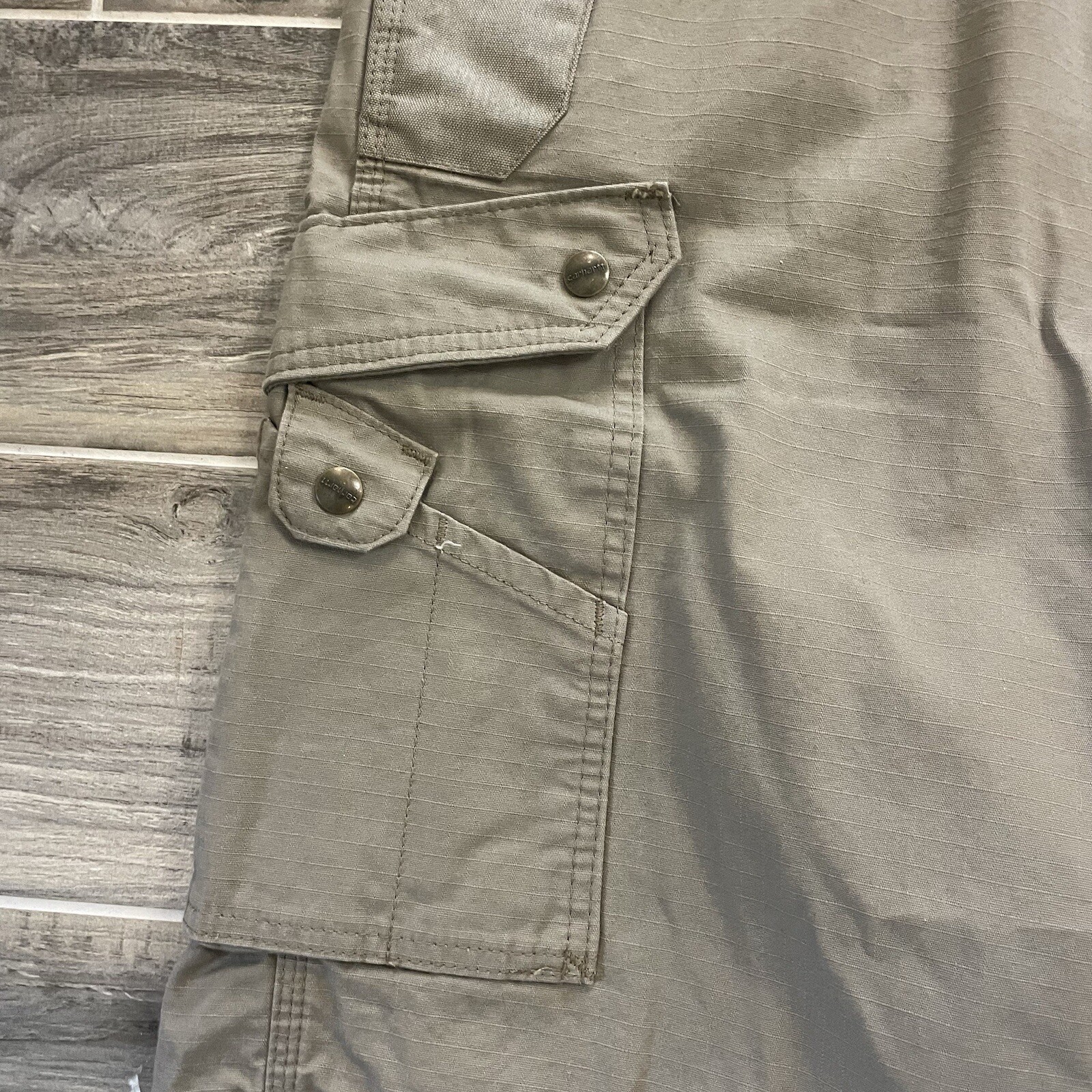 Carhartt Force Relaxed Fit Cargo Shorts Rip Stop Cotton Beige Size 42 Outdoor thumbnail 2