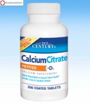 21st Century Calcium Citrate +d Tab 200ct