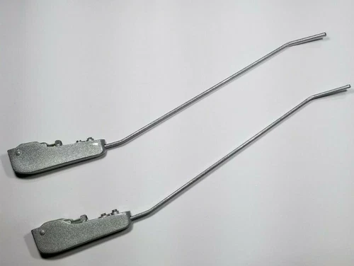 SILVER WIPER ARMS SET OF 2 LEFT & RIGHT VOLKSWAGEN T1 BUG BEETLE 1958-1964 - Picture 1 of 2