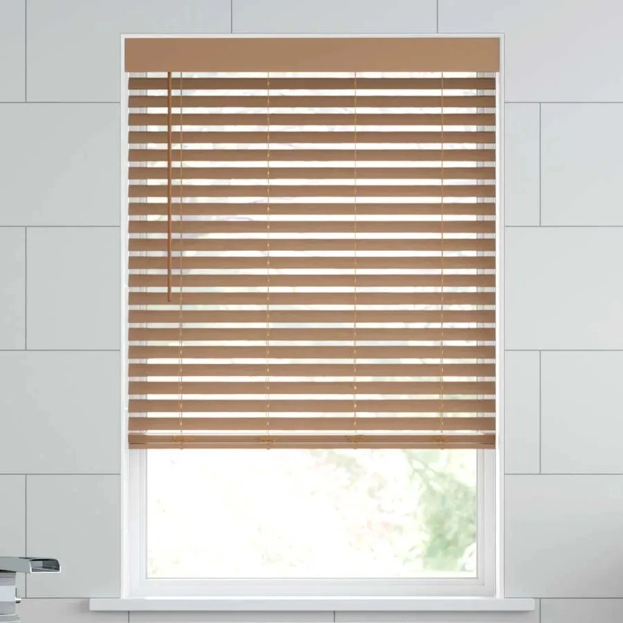 Persianas Select - 2 madeira sintética - Persianas para portas francesas - Bétula vermelha - 24 x 36 x 2 pol - Imagem 3 de 4