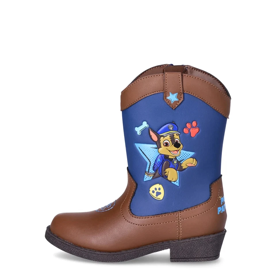 Botas de vaquero Paw Patrol para niños talla 7 8 u 11 imitación cuero Chase Marshall Foto 3 de 4