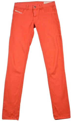 DIESEL Damen Jeans Getlegg W25 L30 Grau Stretch