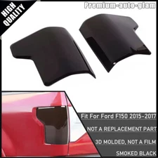 REAR TAILLIGHT LAMP LIGHT TRIM COVER SET FOR FORD F150 2015 2016 17 SMOKY BLACK