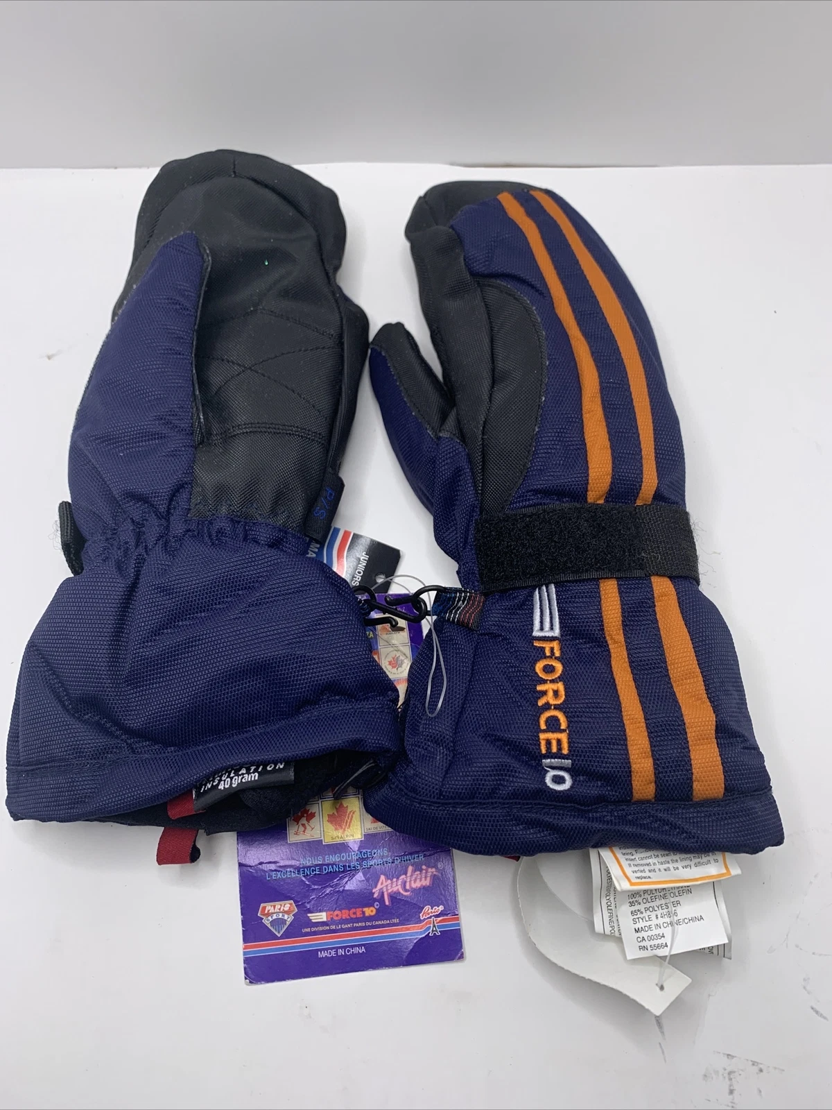 3M Thinsulate Juniors gloves Black Blue youth small 10 8 orange