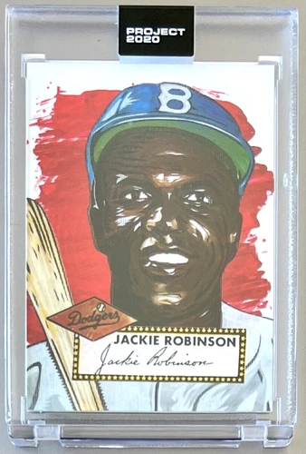 TOPPS PROJECT 2020 #42 JACKIE ROBINSON by Artist BLAKE JAMIESON DODGERS 1952 312