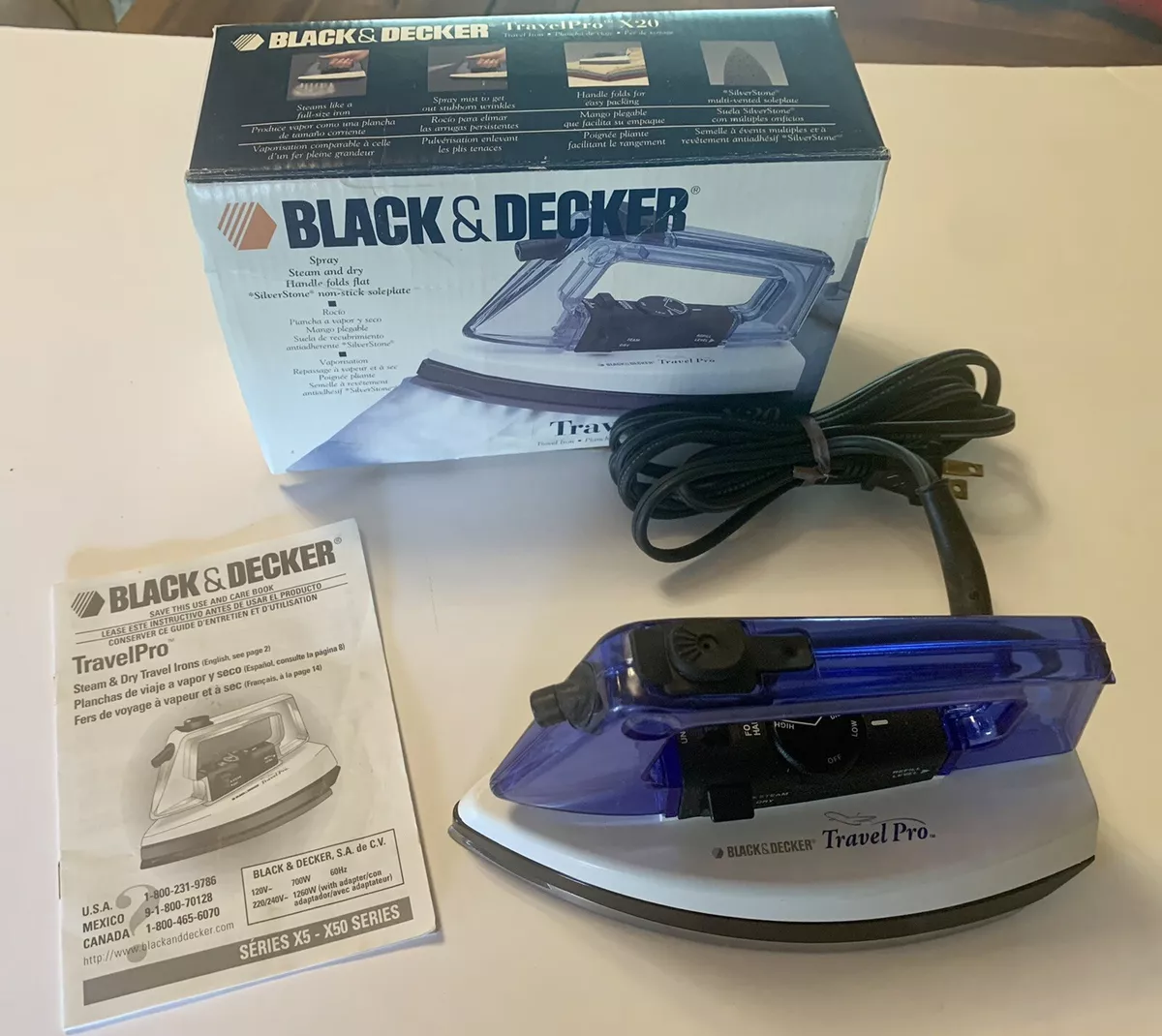 Black and decker on sale travel pro iron