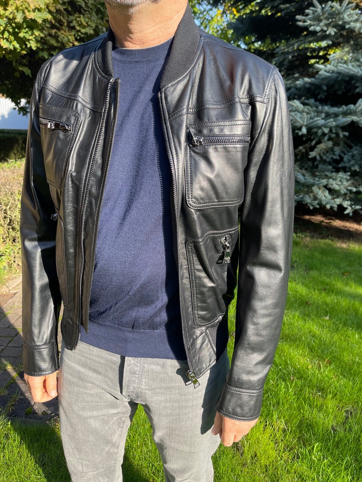 DOLCE GABBANA MEN's LEATHER JACKET | eBay