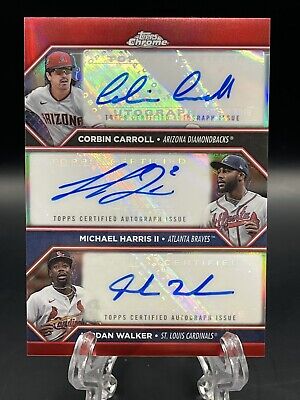 2023 Topps Chrome Update Triple Autograph Card /5 Carroll 2023 Topps Chrome Update Triple Autograph Card /5 Carroll