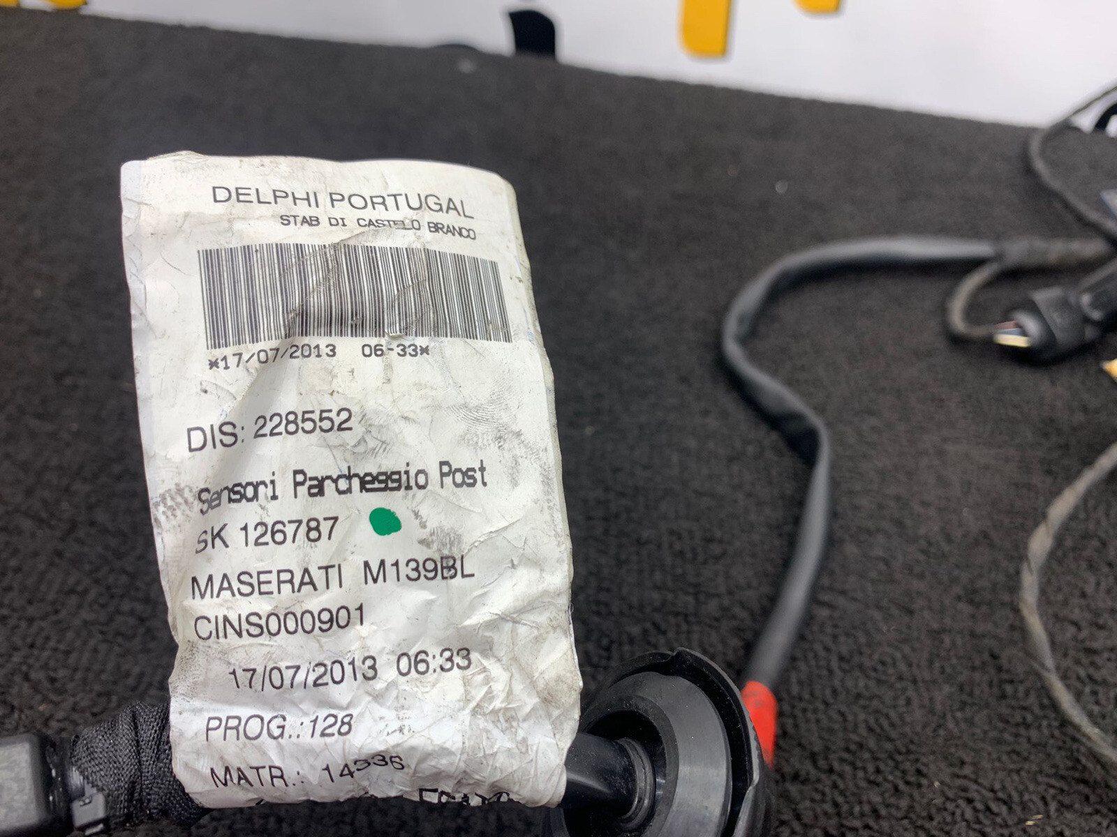 2014 MASERATI GRANTURISMO REAR BUMPER PARKING SENSORS WITH WIRING HARNESS OEM