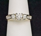 LSC 14K Yellow & White Gold 1cttw Round Diamond 3 Stone Ring — photo 2