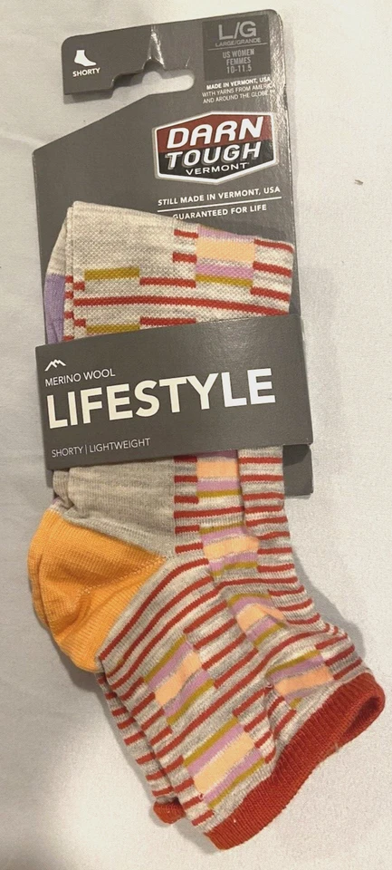 Lot of 2 Pairs Darn Tough Picnic Shorty Lightweight Ankle socks  L fits 10-11.5 - Image 2 of 4