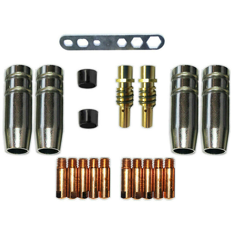 19X M6 0.8mm Torch Welder Contact Tips Holder Gas Nozzle For Welding