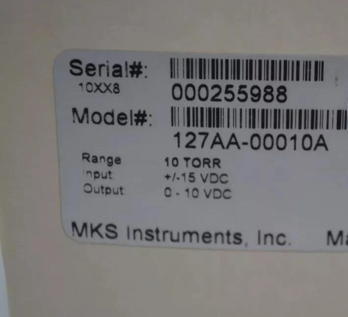 MKS 127AA-00010A Pressure Transducer 10 TORR, IN:+/-15VDC Out: 0-10VDV - Image 3 of 4