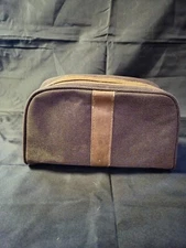 OPENED - EMIRATES Airlines BVLGARI First Class Amenity Brown Zipper Bag