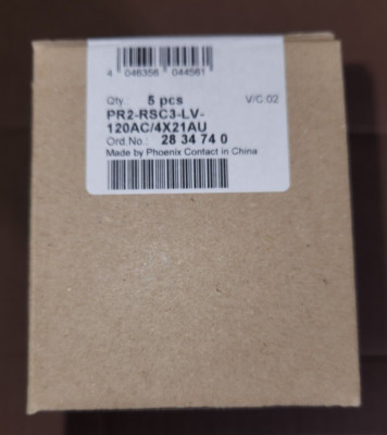 Phoenix Contact 2834740 PR2-RSC3-LV-120AC/4X21AU 4P RELAY (NEW SEALED BOX OF 5)