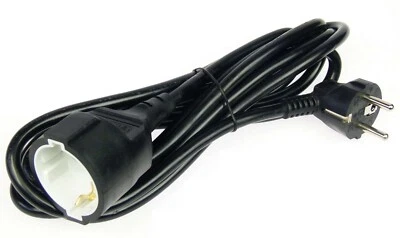 VARYTEC 3 m Schuko Verlängerungskabel 3 x 1,5 mm² schwarz H05VV-F Stromkabel Strom Kabel