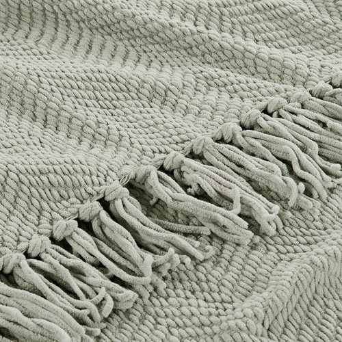 Boho Knitted Throw Blanket – Tweed Texture, Tassels, Lightweight Couch Bed Decor - Picture 229 of 337