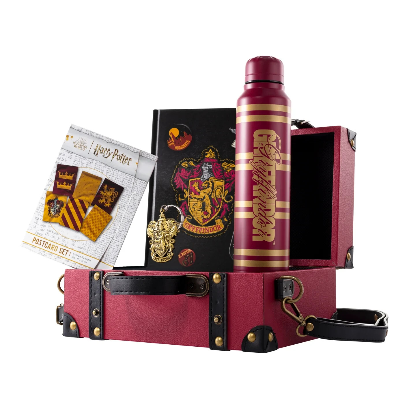 Pyramid International Harry Potter Slytherin Crest Premium Gift Set – Unique Set with Keyring, Pen, Insulated Bottle, A5 Notebook & Postcard Set for Slytherin Collectors, Green - Image 2
