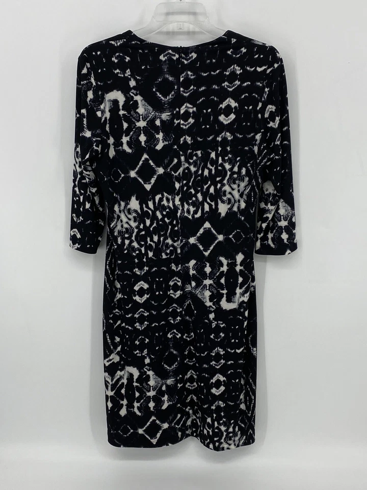 Karen Kane Preowned Women’s Black/White Flowy Dress 3/4” Sleeves Size Large - Image 2 of 4