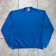 Women's Vintage 70s Russell Athletic Blue Sweatshirt Size Medium