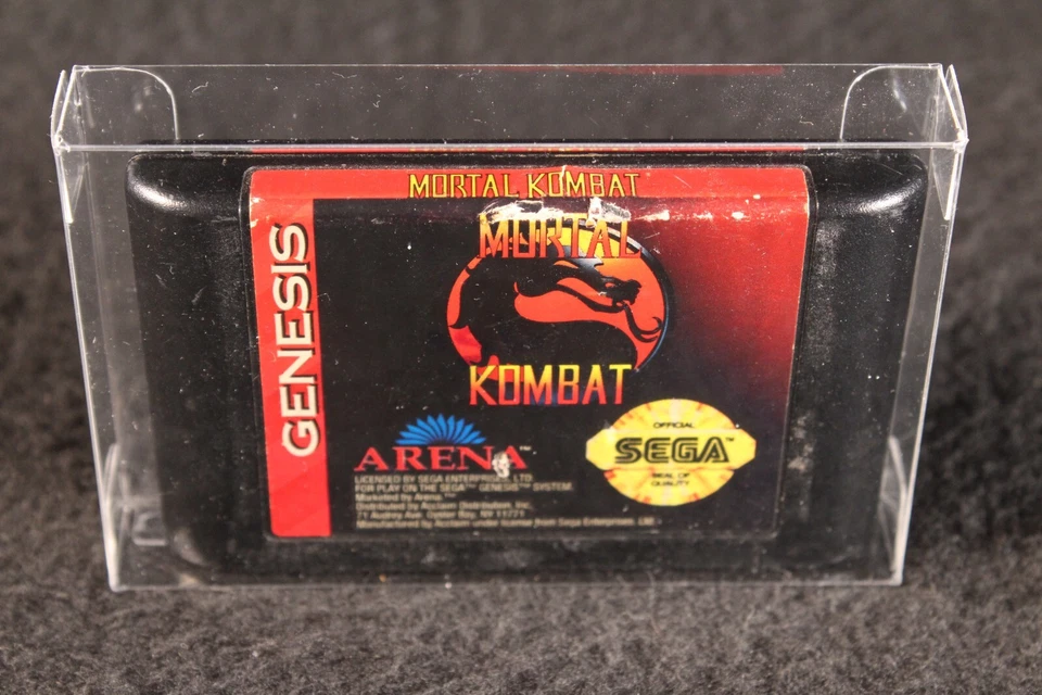 Sega Genesis Mortal Kombat vintage original video game loose cartridge rare 1993 - Image 2 of 4