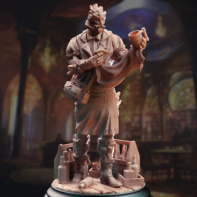 Brick Warforged Bartender NPC Villager Miniature | D&D DnD