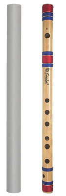 E Scale Natural Medium Bamboo Flute Size 15 Inch