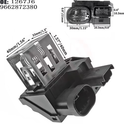 Heater Fan Blower Motor Resistor For Peugeot 207 208 2008 Citroen C2 C3 C4 C5 - Picture 2 of 6