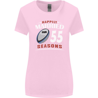 55 Year Wedding Anniversary 55th Rugby Womens Wider Cut T-Shirt
