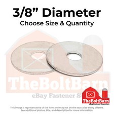 3/8" Stainless Steel Fender Washers (Choose Size & Qty)