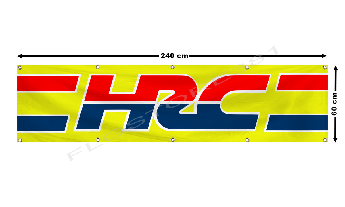 HRC Banner Flag 2X8 Ft Honda Racing MotoGp Repsol Motocross Wall