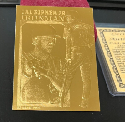CAL RIPKEN JR 23K Gold Foil Trading Card LIMITED EDITION IRONMAN w