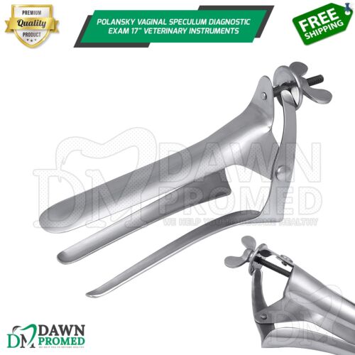 Polansky Vaginal Speculum 17" for Mares, Cattle, Cow Ranch Equine Inst German Gr - Afbeelding 1 van 8