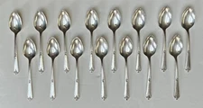 Vintage TUDOR PLATE ONEIDA COMMUNITY Silverplate Set of 15 teaspoons~NICE!!