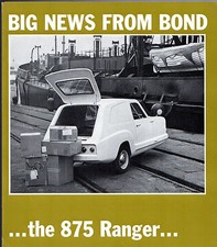 Bond 875 Ranger Van 1967-1968 UK Market Foldout Sales Brochure