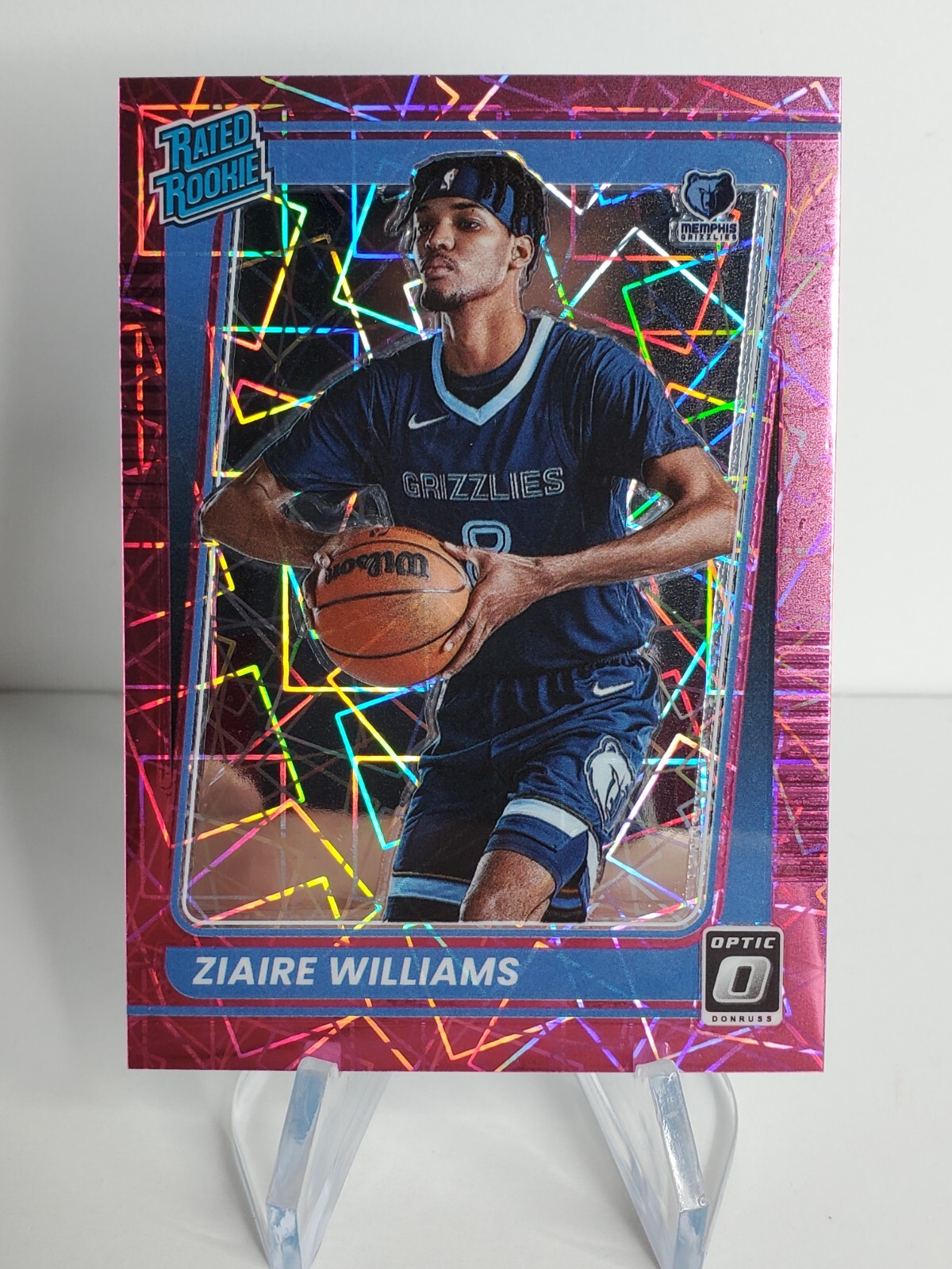 🔥2021-22 Donruss OPTIC "ZIAIRE WILLIAMS" /79 PINK VELOCITY RATED ROOKIE #198!🔥