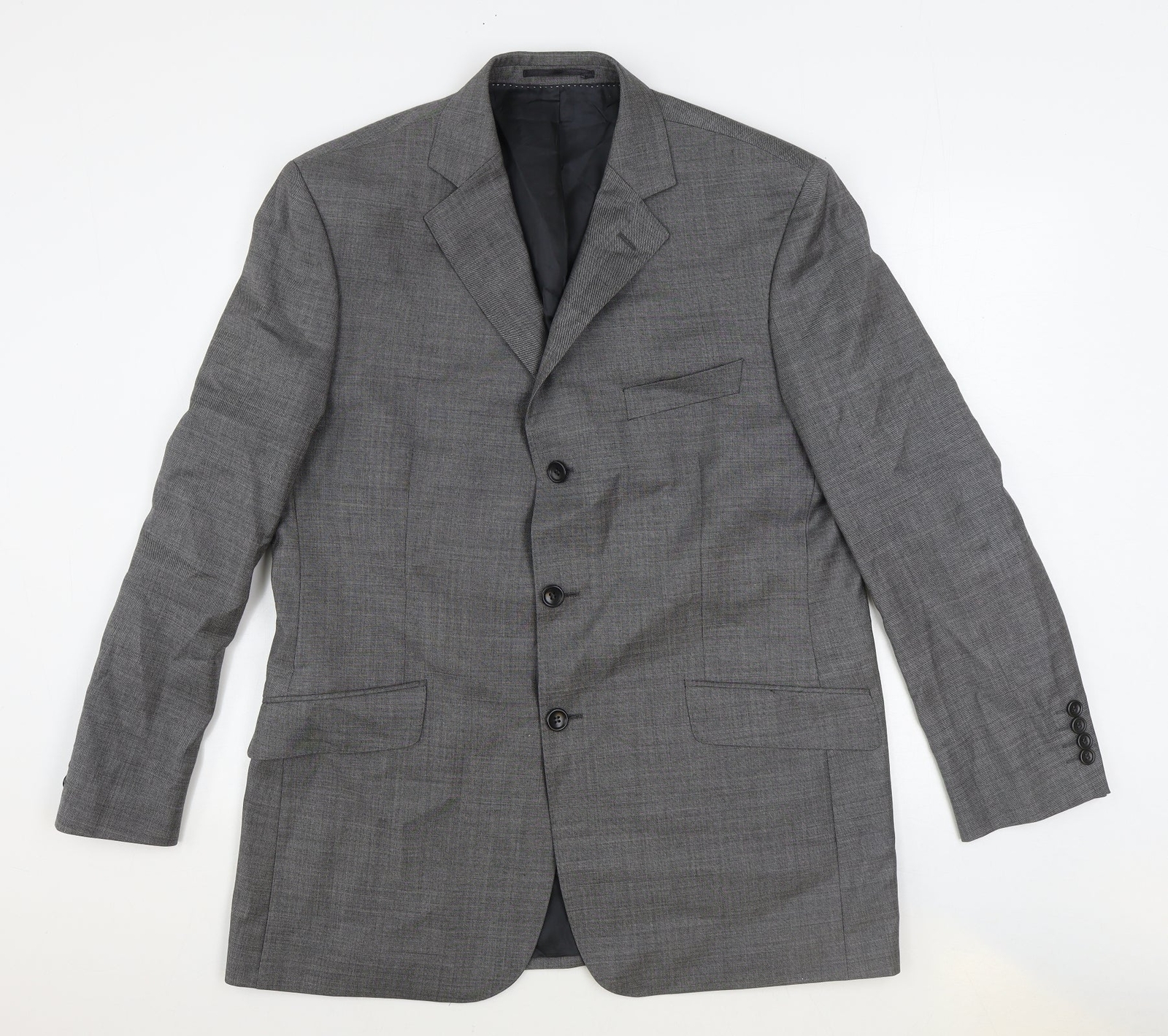 FILA Giacca tuta da uomo grigia in lana Savile Row taglia 44 normale